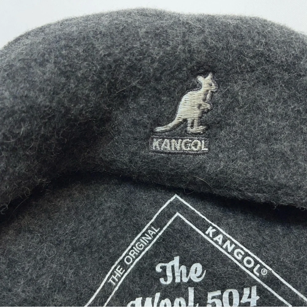 Kangol The Wool 504 Dark Flannel Flat Cap Mens Size Medium Modern Classic Hat - Picture 8 of 11
